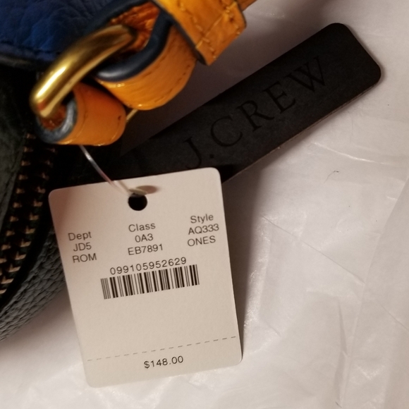 J.Crew Colorblock Calf Hair and Leather Camera Bag, Red/Multi, NWT - Picture 10 of 15